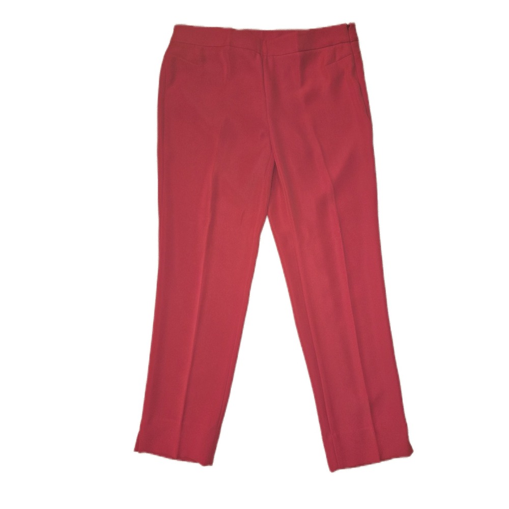 Capsule:W by Worth Women 8 Coral Rose Pink Straight Side Zip Dress Pants Size 8